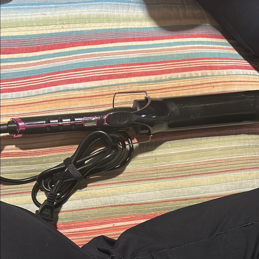 Professional Black and Pink Hair Styling Iron